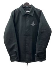 タカヒロミヤシタザソロイスト TAKAHIROMIYASHITATheSoloist. × NEW ERA ニューエラ WOOL COACH JACKET ウール コーチ ジャケット スタジャン ボタン 黒 ロゴ ブラック XLサイズ 104MT-1426