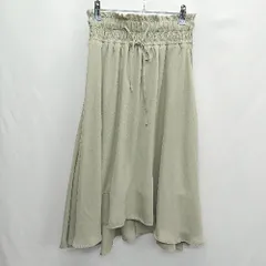◇ ⊂ MAJESTIC LEGON マジェスティックレゴン シアー ロング フレア スカート サイズS グリーン系 レディース E  【1501160029768】