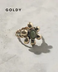 GOLDY ゴールディ レトロ カラー ストーン フラワー リング 5250703