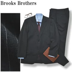 ブルックスブラザーズ Brooks Brothers ピンストライプ柄 シングル 段返り3B 1型 サックスーツ セットアップ 上下 テーラードジャケット スラックスパンツ 春夏 38 グレー メンズ