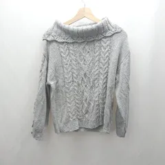 ◇ ⊇ axes femme アクシーズファム 袖リボン 長袖 ニット サイズフリー グレー レディース E  【1503060041307】