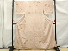 平和屋着物■訪問着　絞り　草花文　正絹　逸品　AAAT1331gw