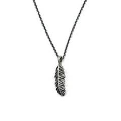 GARNI フェザー チェーン ネックレス ペンダント シルバー