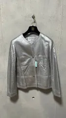 【極上美品】CHANELシャネルラム革レザーテーラード ジャケットピンクベージュ シャネル CHANEL ボーイシャネル 3つ折り財布 A80734 ホット