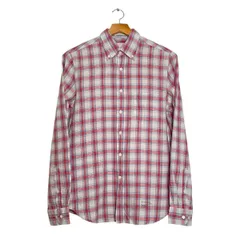 【GANT（ガント）】 チェック柄ボタンダウンシャツ｜Mサイズ｜メンズ｜ホワイト×レッド×ブルー｜トラッド・ヴィンテージライク