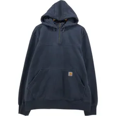 古着 カーハート Carhartt Loose Fit RAIN DEFENDER スウェットハーフジップパーカー メンズL相当/eaa575595