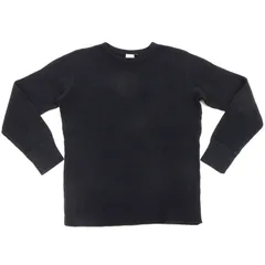 ステュディオ・ダ・ルチザン Studio D'artisan サーマル 長袖Tシャツ 9936 メンズ 無地 ヘビーウェイト ワッフル ロンtee ダルチ ブラック  