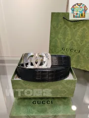 【今日特価】Gucci メンズオートロックレザーベルト