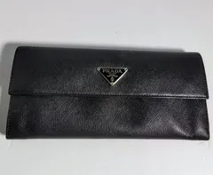 【USED中古品】 PRADA 美品 プラダ サフィアーノレザー 二つ折り 長財布 ウォレット 小銭入れ 札入れ レディース メンズ 三角ロゴ 正規品 フォロー割