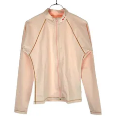 古着 レディースL NIKE/ナイキ ラッシュガード フルジップ 水泳 ビーチ 海水浴 プール ピンク 208818-641 gl00012