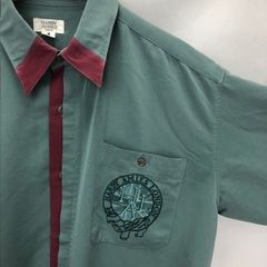 HARDY AMIES LONDON 前切替 胸ポケット 刺繍 長袖シャツ №R-53118-9  日本製 06082411 01