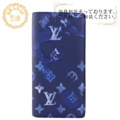 LOUIS VUITTON ルイヴィトン ルイヴィトン ルイビトン ルイヴィトン財布 M80465 ウォーターカラー ポルトフォイユ・ブラザ モノグラム 長財布 財布 ウォレット ブランド カード カード入れ 小銭入れ ネイビー レディース おすすめ 人気