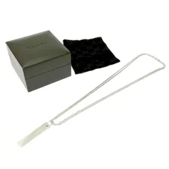 【中古】【箱付き】 GUCCI グッチ シルバー ロゴ プレート ダブルチェーン ネックレス 23.8g 925刻印 412174 ネックレス