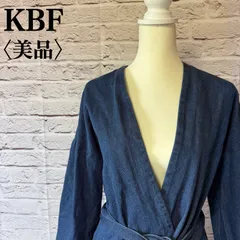 【KBF】ケービーエフ デニムコート ロングコート ガウンコート ベルト付き R-61