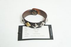 美品 GAVIL ガヴィル ONE LINE STUDSWRISTBAND DAIGO レザー スタッズ リストバンド ブレスレット GVL-23SSA-0589 黒731P★2