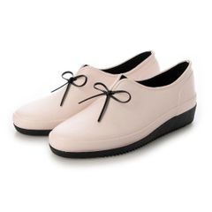 Withdrop ウィズドロップ ラウンドトゥ ソフトラバー ウェッジソール  レインリボンシューズ （PINK）