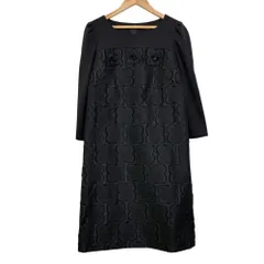 COTOO コトゥー ラメニットコート フリル 7分丈 サイズ38 ブラック