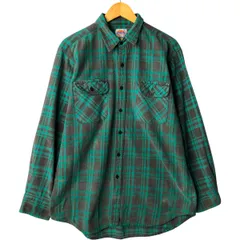 古着 80年代 ディッキーズ Dickies 長袖 フランネルチェックシャツ メンズL相当 ヴィンテージ/eaa581533