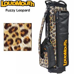 ラウドマウス 9型 キャディバッグ 着脱式ポーチ付 Fuzzy Leopard ファジーレオパード LM-CB0018 772987(334) 新品【Loudmouth正規販売店】