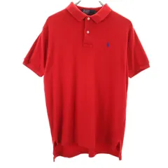 Polo by Ralph Lauren ポロバイラルフローレン USA製 半袖 ポロシャツ L レッド メンズ 古着