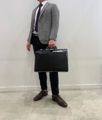 バーバリーレザー ダレスバッグ ブラック　 シルバー金具　メンズ　ビジネス バーバリーズ Burberrys ヴィンテージ ダレスバッグ ドクター