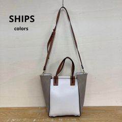 美品 SHIPS Colors 2way ショルダー バッグ トート バイカラー ★ ■■
