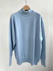 【新品】HERILL ヘリル Cashmere Mock Neck カシミヤモックネック 19-070-8020-31 Sax / size 1