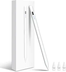 【HATOKU・10分高速充電】タッチペン ipad用 ペンシル アップルペンシル あいぱっと ペン 極細 スタイラスペン 自動接続/傾き感知/パームリジェクション機能 耐摩 2018年以降ipad対応 ホワイト