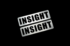 EE-908-2 INSIGHT 銀黒 アクリル2層 ステッカー ホンダ インサイト ZE1 ZE2 ZE3 ZE4 前期 後期 モデリスタ 2枚1セット