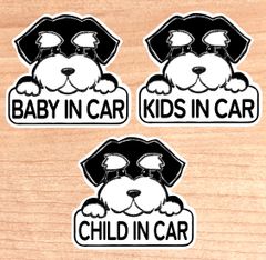 ベビーインカー.キッズインカー.チャイルドインカー【シュナウザー.ボード】マグネットタイプ/シールタイプ/吸盤タイプ/