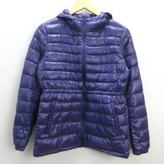 R■ユニクロ/UNIQLO フーディ ライトダウンジャケット/JKT■紫【M】LADIES/37【中古】■