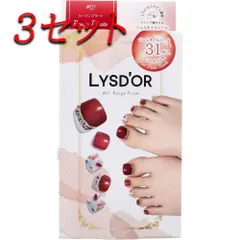 【3セット】 LYSD'OR リスドール セミキュアジェルネイル フットネイル用 ルージュ ピラート 31枚入 【pto】