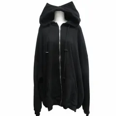 IKUMI イクミ HORN ZIP HOODIE 猫耳 フーディ ロゴ刺繍 パーカー オーバーサイズ 黒 ブラック F フリーサイズ 0316のサムネイル