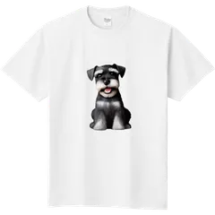 ミニチュアシュナウザー　犬デザインTシャツ　メンズ・レディース・キッズ