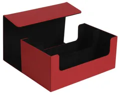 【在庫セール】PU トレカケース 保管 ローダー カードケース レザー 35PT/55PT/75PT/100PT/130PT カードローダー カードローダー デッキケース ボックス (赤（内装黒）) 用 用 ケース マグネットローダー