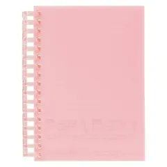 リヒトラブ オープンリングノート 厚とじタイプ A6 17穴 ピンク N-2728-12 （1点）