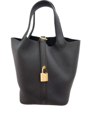 【新品】エルメス HERMES ハンドバッグ ピコタンロックPM　トリヨン　ノワール　G金具　W刻印