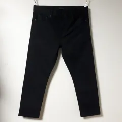 34 /ユニクロ 黒 セルビッジ スリムフィット ジーンズ/ ー 698