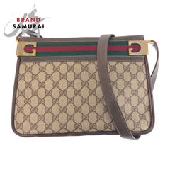 美品 GUCCI グッチ グッチシマ アビー 男女兼用 ブラウン シルバー金具  