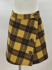 レイビームス Ray BEAMS 巻きスカート ミニスカート 0 チェック リバーシブル 2503WS057