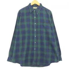 古着 80年代 エルエルビーン L.L.Bean ブラックウォッチチェック 長袖 フランネルチェックシャツ USA製 メンズXL相当/eaa487366