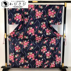半幅帯 本場筑前博多織 証紙付 花菱 花柄模様 鶸茶色 D-2095