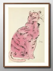 12964アンディ ウォーホル 猫 ネコ A3 サイズ ポスター アート おしゃれ 絵画 インテリア 北欧 イラスト マット紙 艶消し アートパネル 額 フレーム デザイン 壁掛け ギフト 新築祝い ディスプレイ 