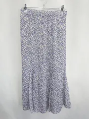 ◇ a.v.v アー・ヴェ・ヴェ 花柄 ロング丈 フレア スカート サイズM パープル系 レディース E  【1407180057562】