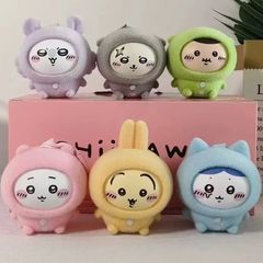海外限定 6種セット1BOX ちいかわ パジャマパーティーズ フェイスチェンジシリーズ MINISO フィギュア マスコット ハチワレ うさぎ モモンガ くりまんじゅう ラッコ 海外 限定 名創 ミニソ