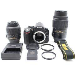 ■シャッター数6566枚！極上品■ Nikon D5200 ダブルズームキット ブラック デジタル一眼レフカメラ ニコン
