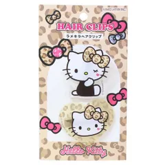 【メール便】ハローキティ ヘアアクセ ラメキラヘアクリップ ギャルアート ブラウン サンリオ カミオジャパン 前髪クリップ キャラクター グッズ 