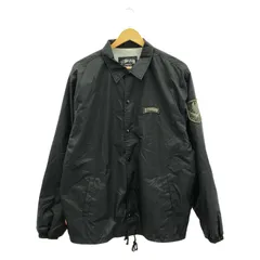 【中古】00s STUSSY コーチジャケット ブラック サイズL オールド ステューシー[17]