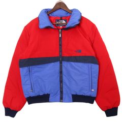 80年代 USA製 THE NORTH FACE ノースフェイス 青タグ ダウンジャケット マルチカラー (メンズ L) 中古 古着 A0374