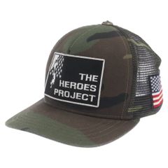 CHROME HEARTS (クロムハーツ) THE HEROES PROJECT ザ ヒーロープロジェクト フロント ワッペン カモ キャップ 帽子 カーキ